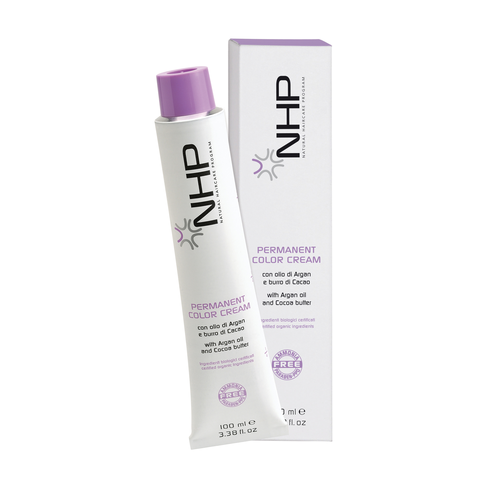 Безаміачна крем-фарба для волосся NHP Permanent Color Cream, 8.12  Світло-русий перлинний, 100 мл